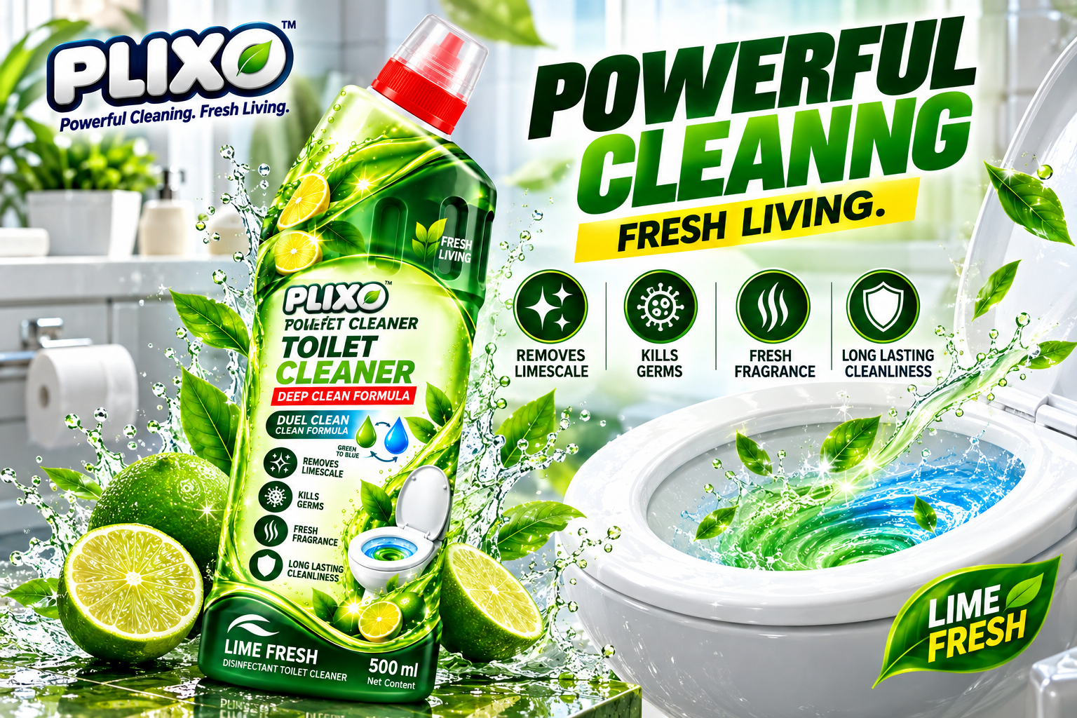 PLIXO Lime Fresh Toilet Cleaner 500 ml